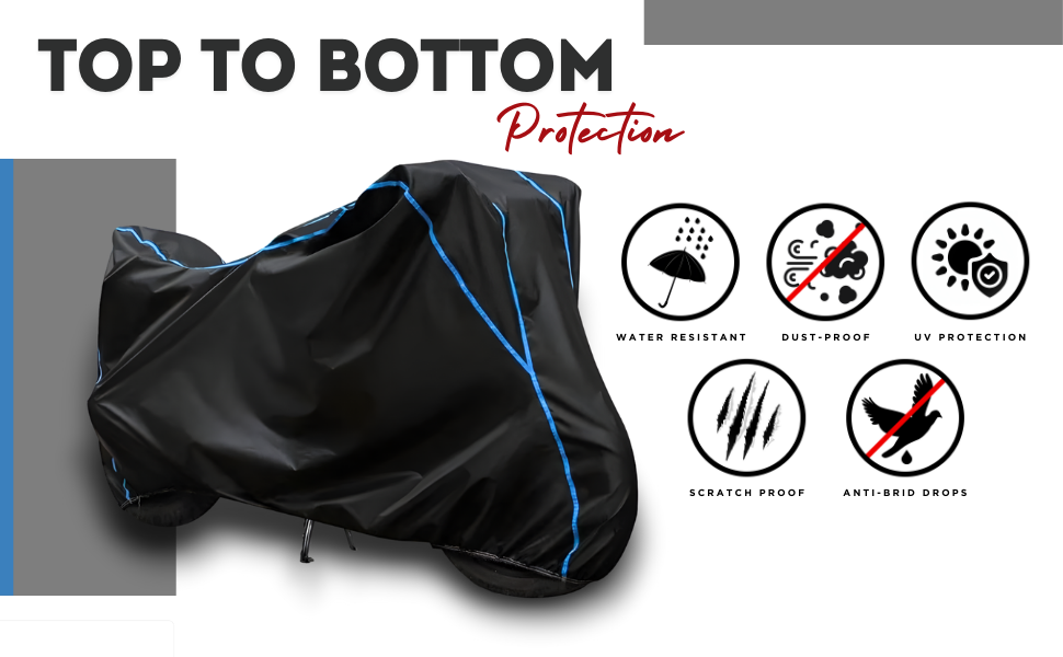 bike cover waterproof black all weather dust proof uv protection snow proof favy motorcycle