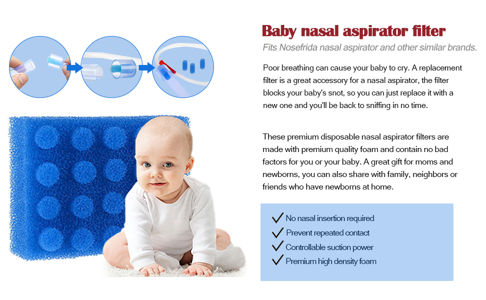 A replacement filter is a great accessory for a nasal aspirator.