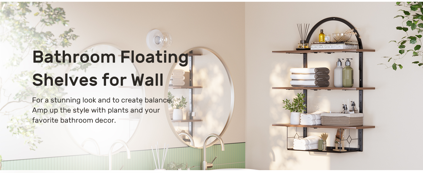 bathroom shelves