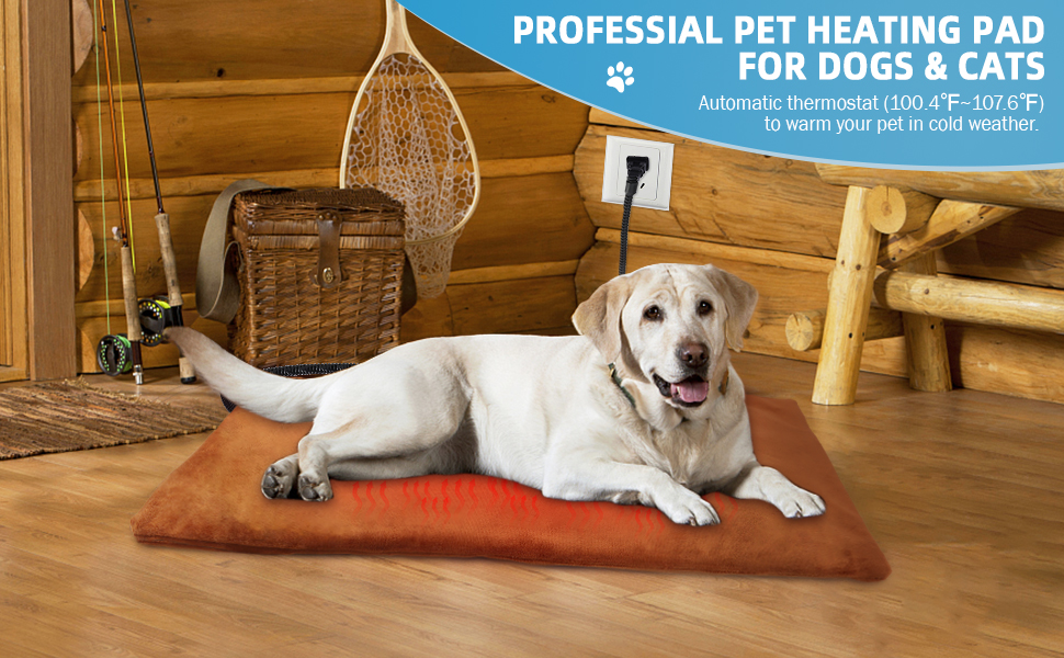 GRAWILLE Outdoor Pet Heating Pad for Dogs Cats