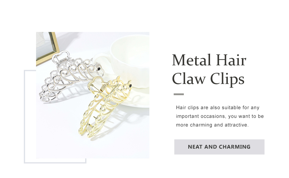 gold hair claw clips non slip hair claw medium hair claw