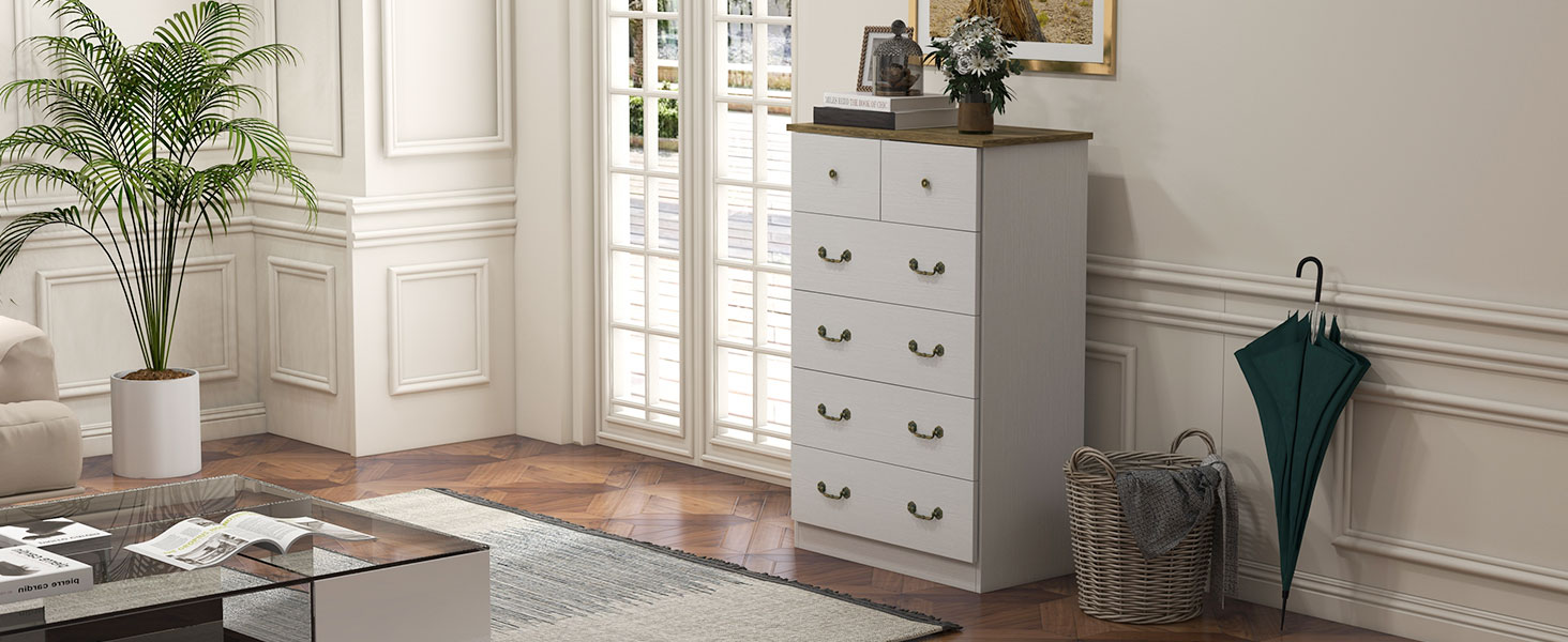 Bonzy Home 5 Drawers Black Dresser for Bedroom, 37" Tall Dresser Rustic Black Chests