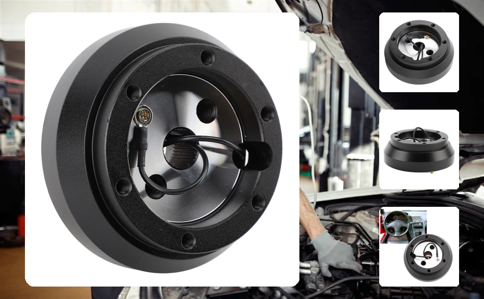 その他 SIMAREA HUB + STEERING WHEEL 140H Steering Wheel Short Hub Adapter Kit 6 Hole for Pulsar