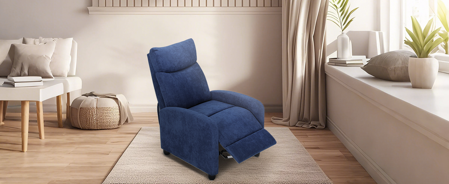 Reclining Lounge Chair with Adjustable Backrest