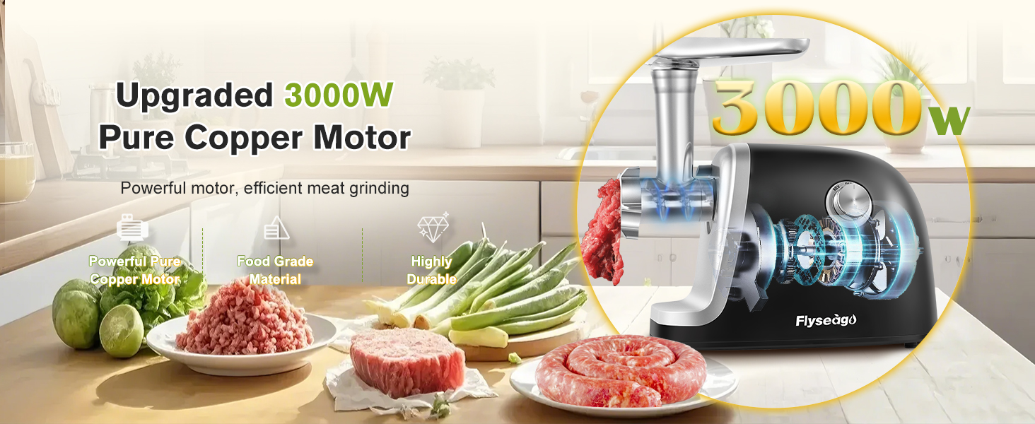 powerful 3000W pure copper motor