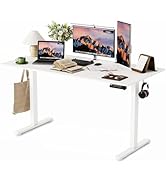 Monomi Electric Standing Desk, 47.2 Inch Height Adjustable Sit Stand Up Ergonomic Home Office Com...