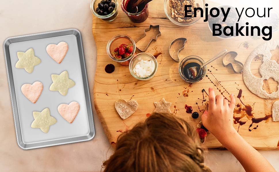 Kitchen Nerds Baking Sheet Pan 2 Pack, 9 x 13 in Rust Free