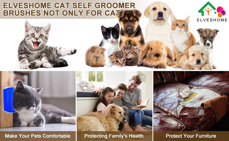 ElvesHome cat brush set of 4 for your kitten and puppy