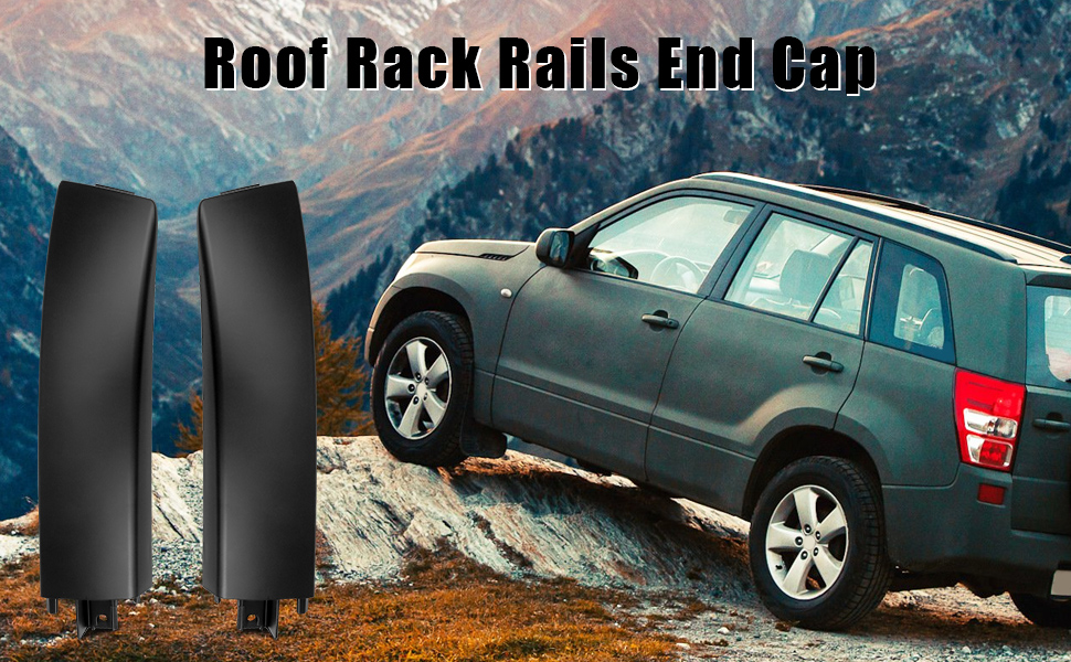 QAGGUM 1 Pair Left and Right Roof Rack Cap Front Compatible