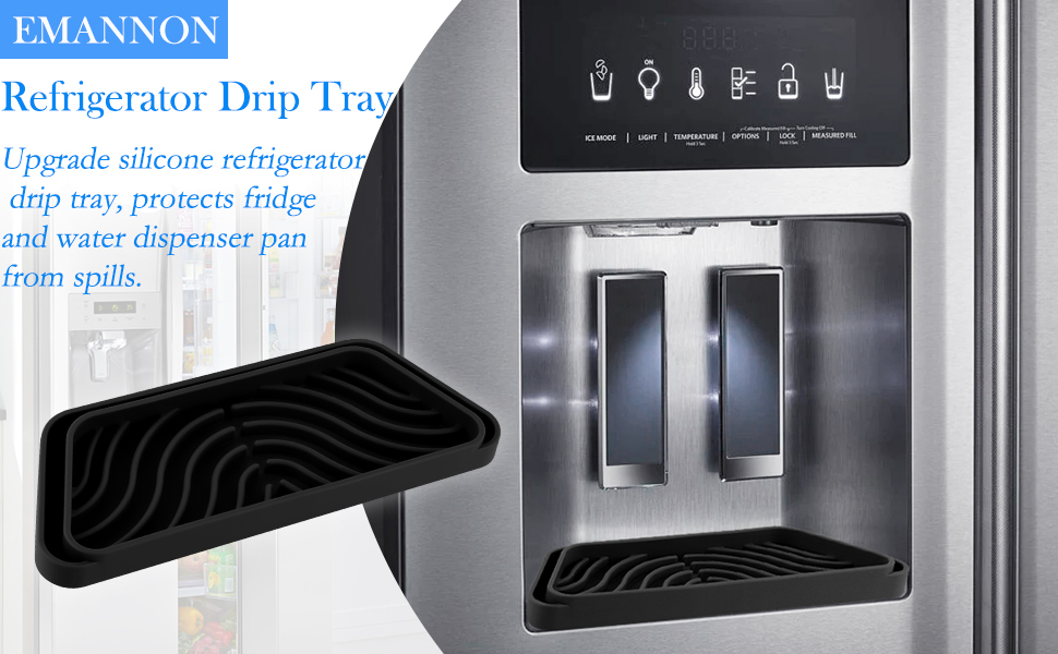EMANNON Refrigerator Drip Catcher Tray Silicone Cuttable