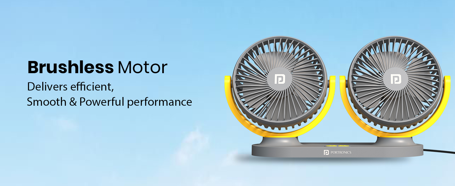New Year Sale Portronics Twin Cool Dual Head Portable Usb Powered Fan With 14 Portable Usb Powered Fan