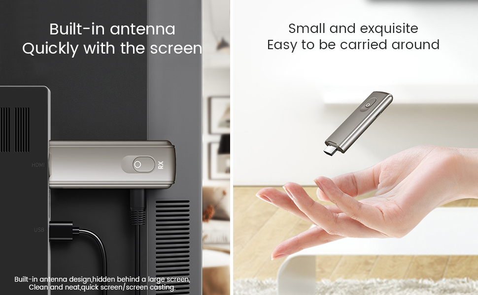 Wireless HDMI Transmitter and Receiver, Plug & Play