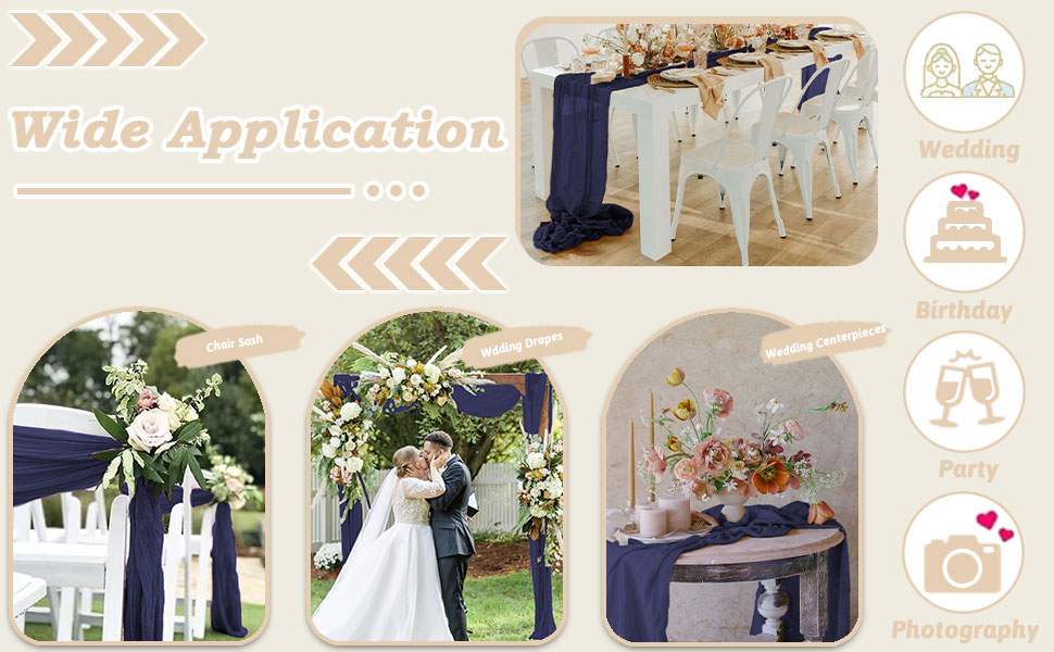 Wedding Cheesecloth Table Runner Bulk Gauze Table Runners