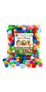 Caydo 400 Pieces 1 Inch 20 Colors Pompoms