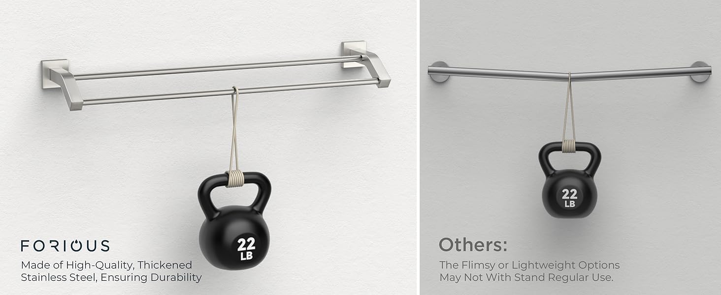double towel racks for bathroom