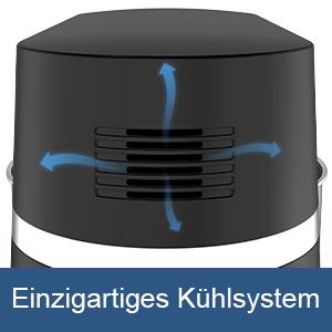 Einzigartiges Kühlsystem
