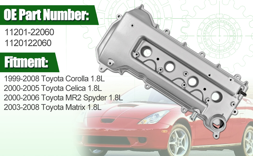 Amazon.com: 1120122060 Cylinder Head Cover with Gasket Fit