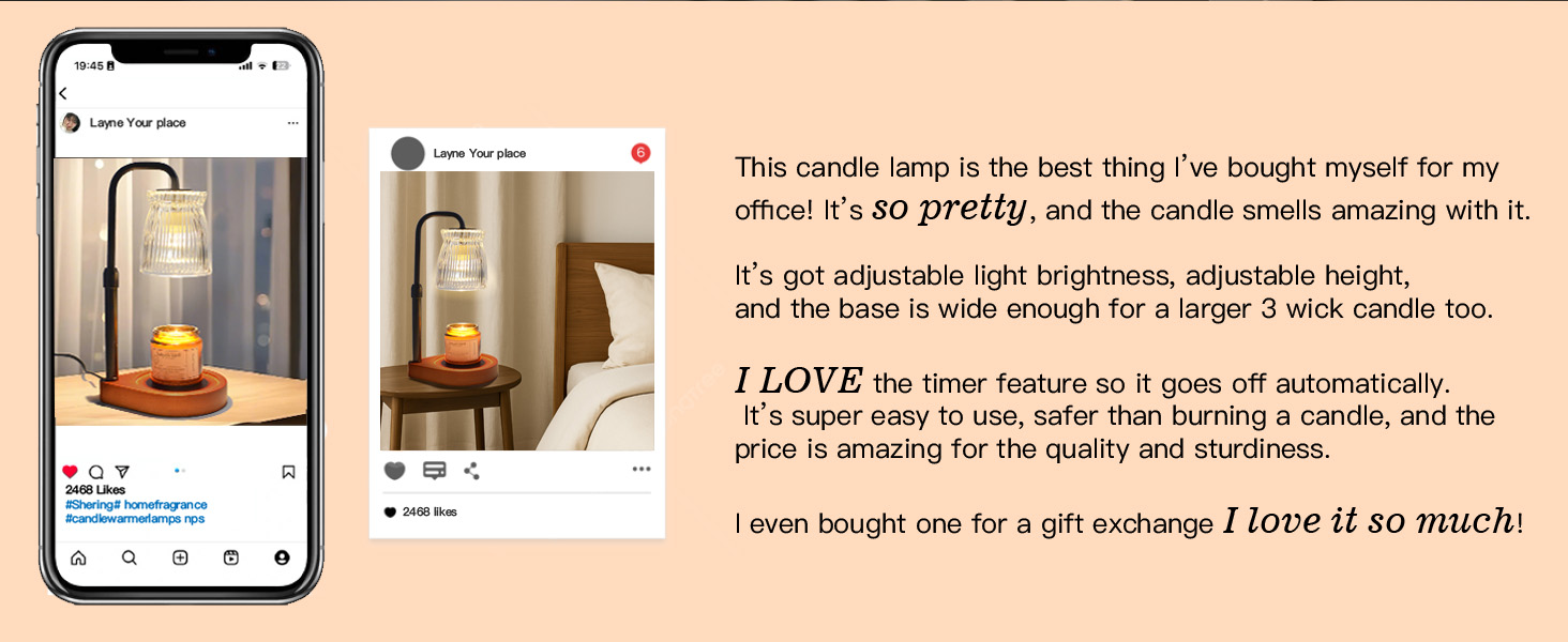 candle warmer lamp with timer