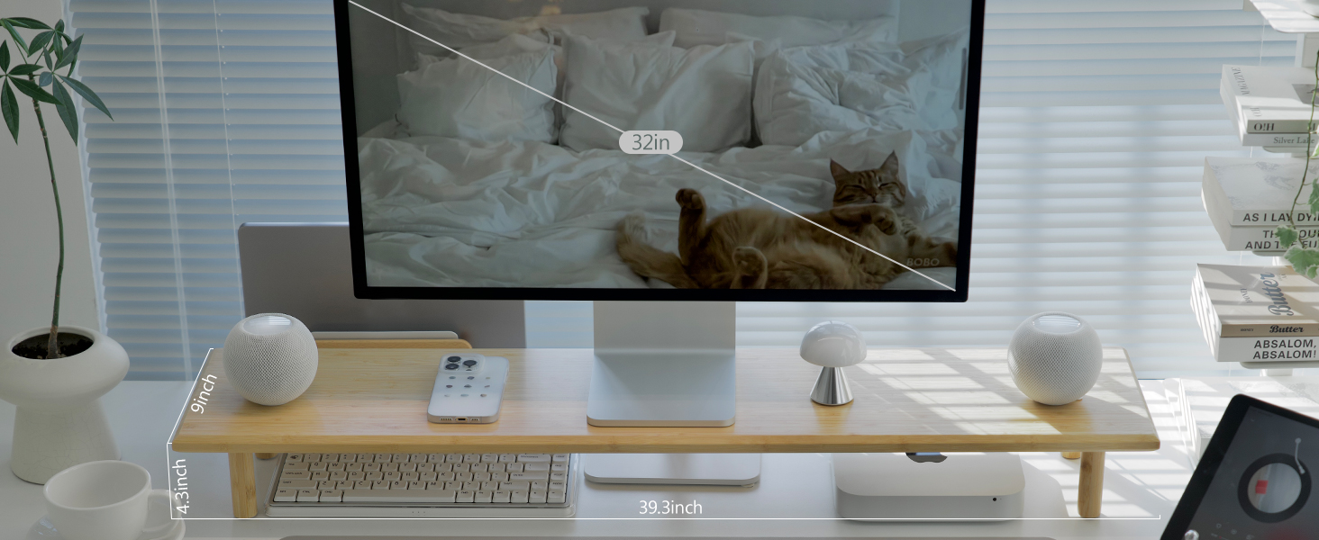 bamboo monitor stand riser