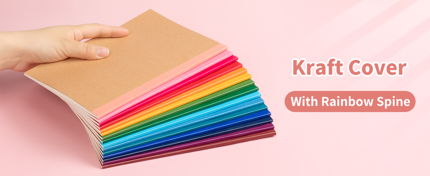 Kraft Cover with Rainbow Spines