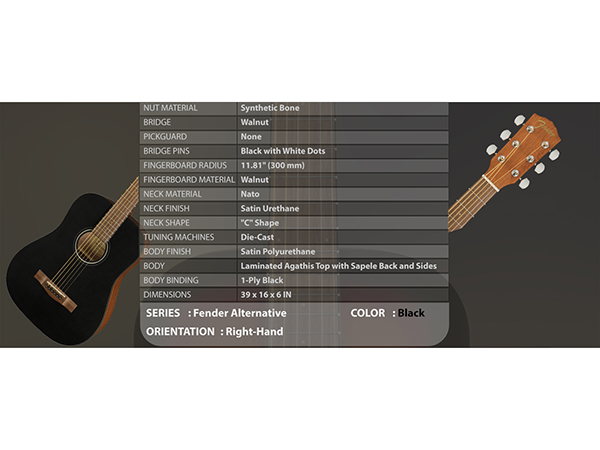Amazon.com: Fender FA-15 3/4-Scale Kids Steel String