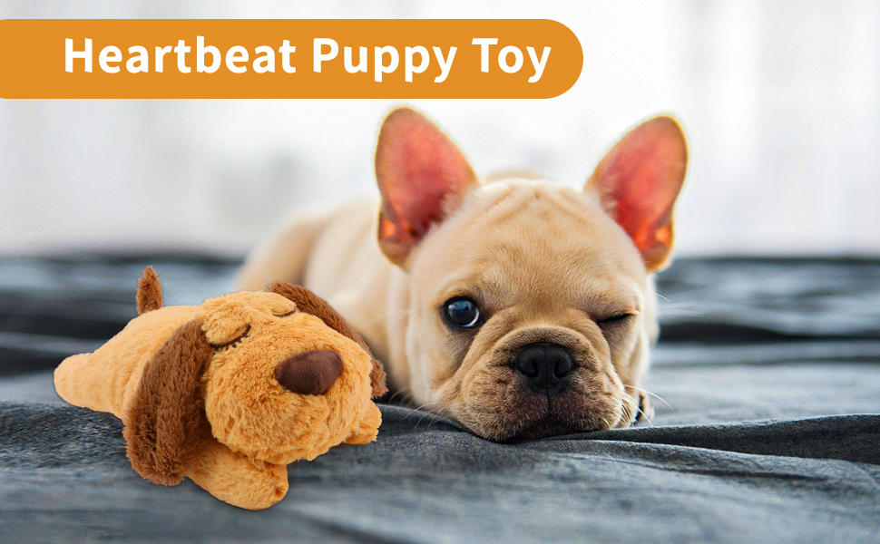EMore Puppy Toy with Heartbeat, Puppies Separation Anxiety Dog Toy