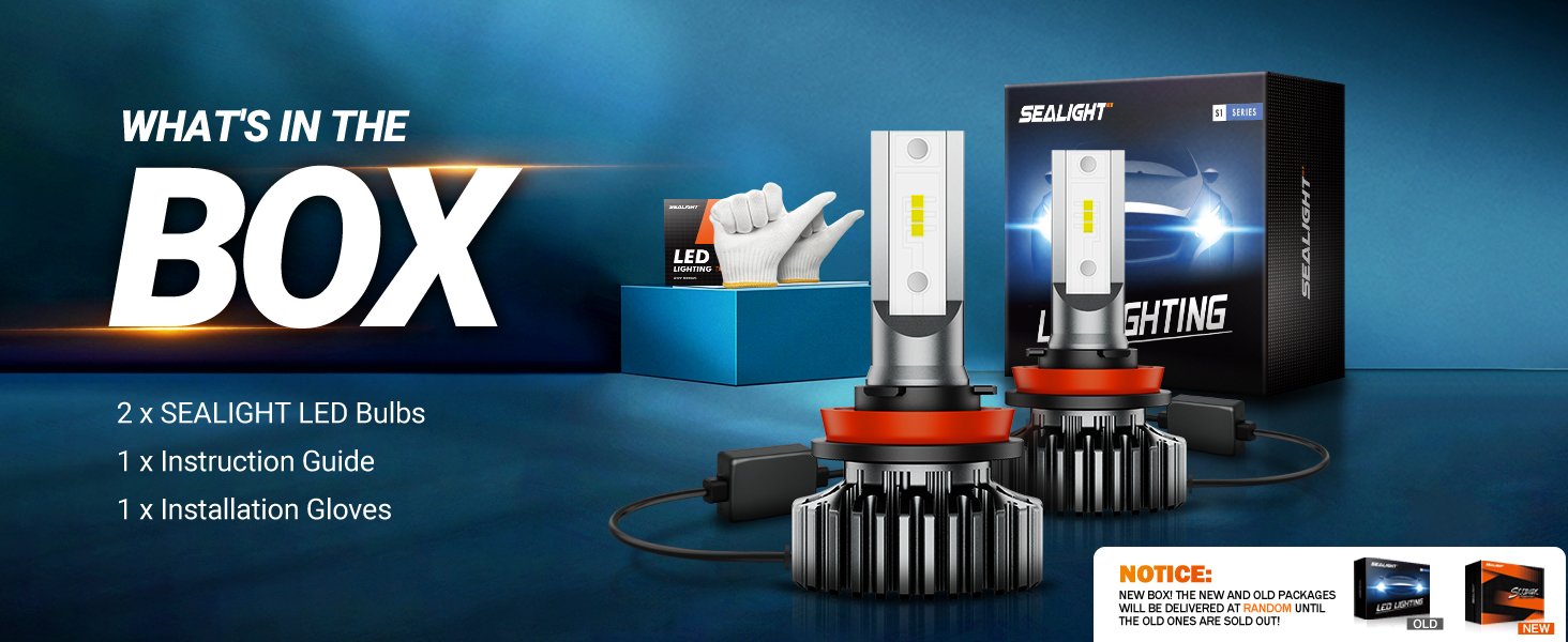 SEALIGHT H11 H8 H9 LED Headlight Bulbs, 22000 Lumens LED Conversion Kit