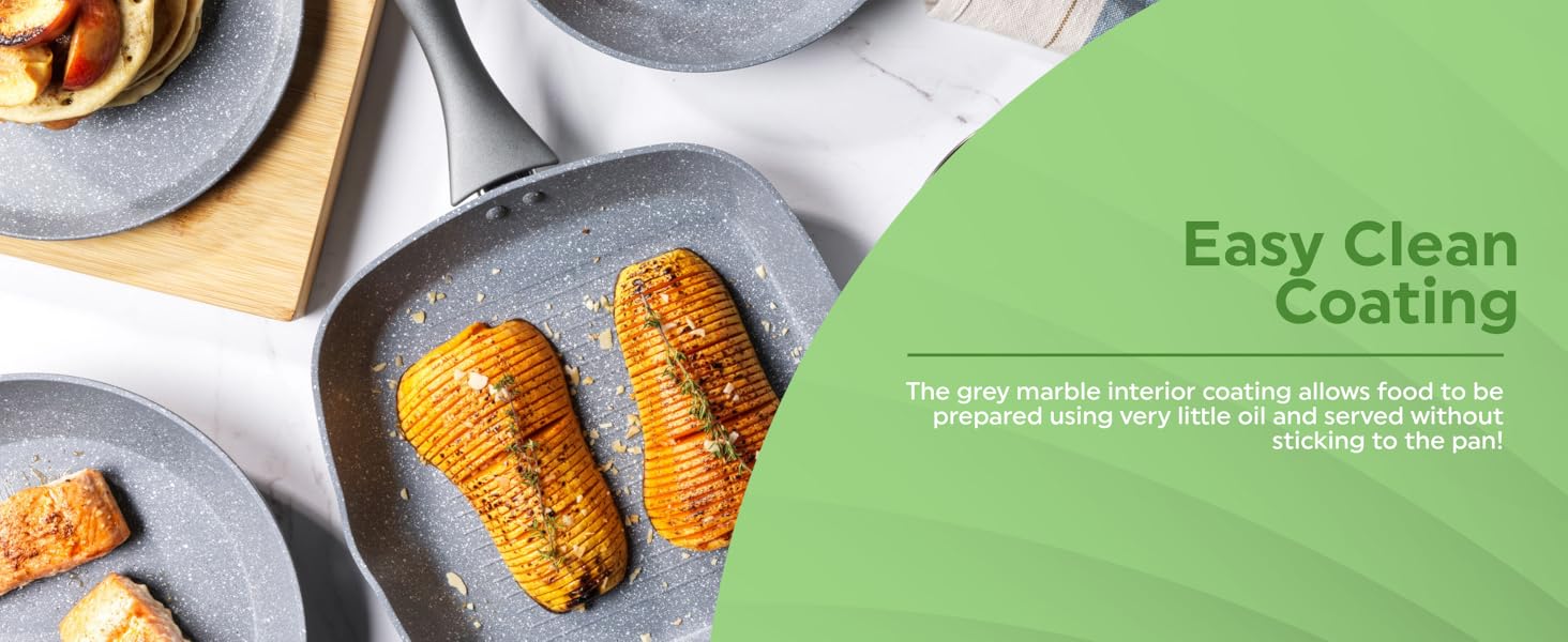Make kitchen cleanup a breeze with our easy clean coating!