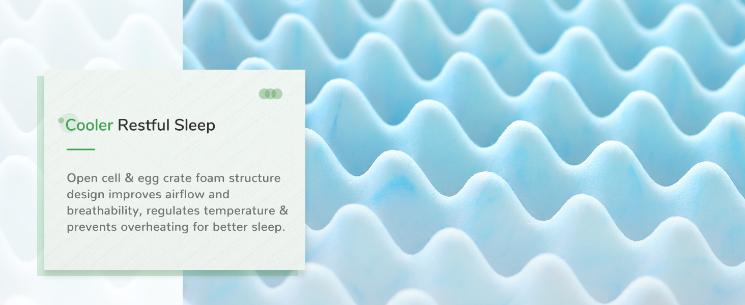 Novilla King Mattress Topper, 4 Inch Gel Memory Foam