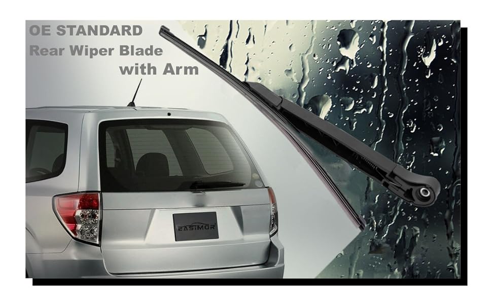 EASIMOR Rear Wiper Blade with Arm Set Replacement for