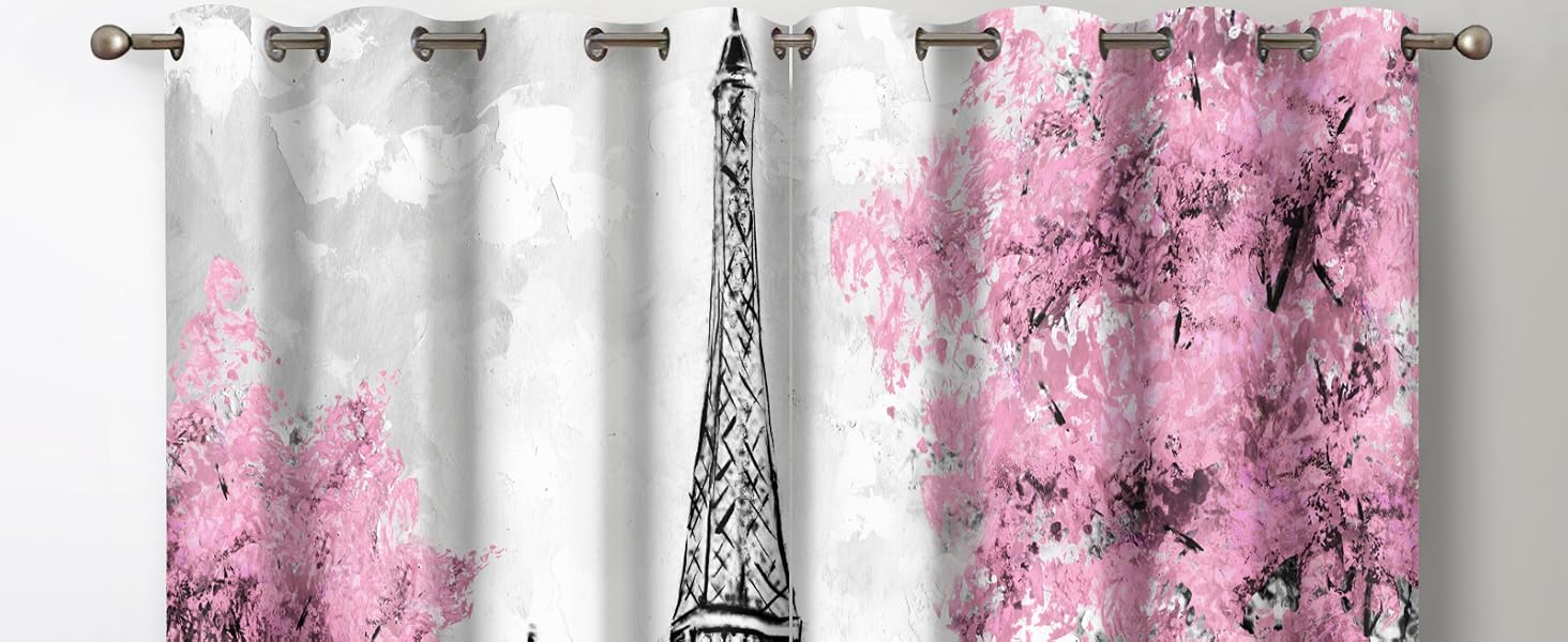 Paris Eiffel Tower Blackout Curtains