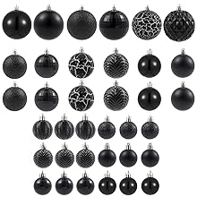 Christmas Balls Ornaments Black