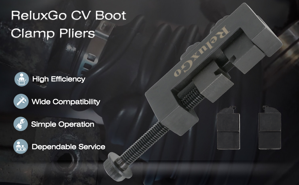 ReluxGo CV Boot Clamp Pliers, Upgraded Earless Clamp Tool
