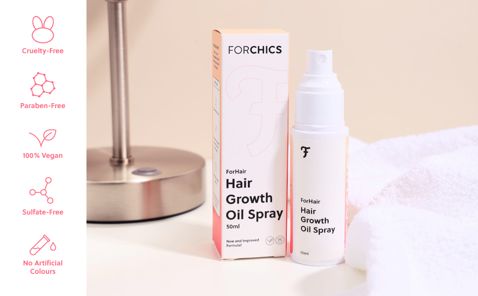 ForHair by ForChics NonGreasy Hair Growth Oil Spray Promotes Thicker Natural
