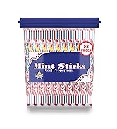 Atkinson Jumbo Red & White Mint Candy Sticks - 52 Count Jar