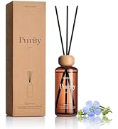 M&SENSE Linen Scent Reed Diffuser | 6.3 fl oz Natural Essential Oil Diffuser with Sticks, Non-Tox...