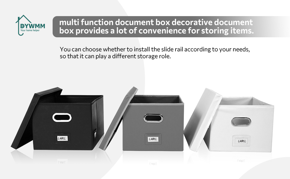 DYWMM File Storage Organizer Box, Hanging Folder Organizer