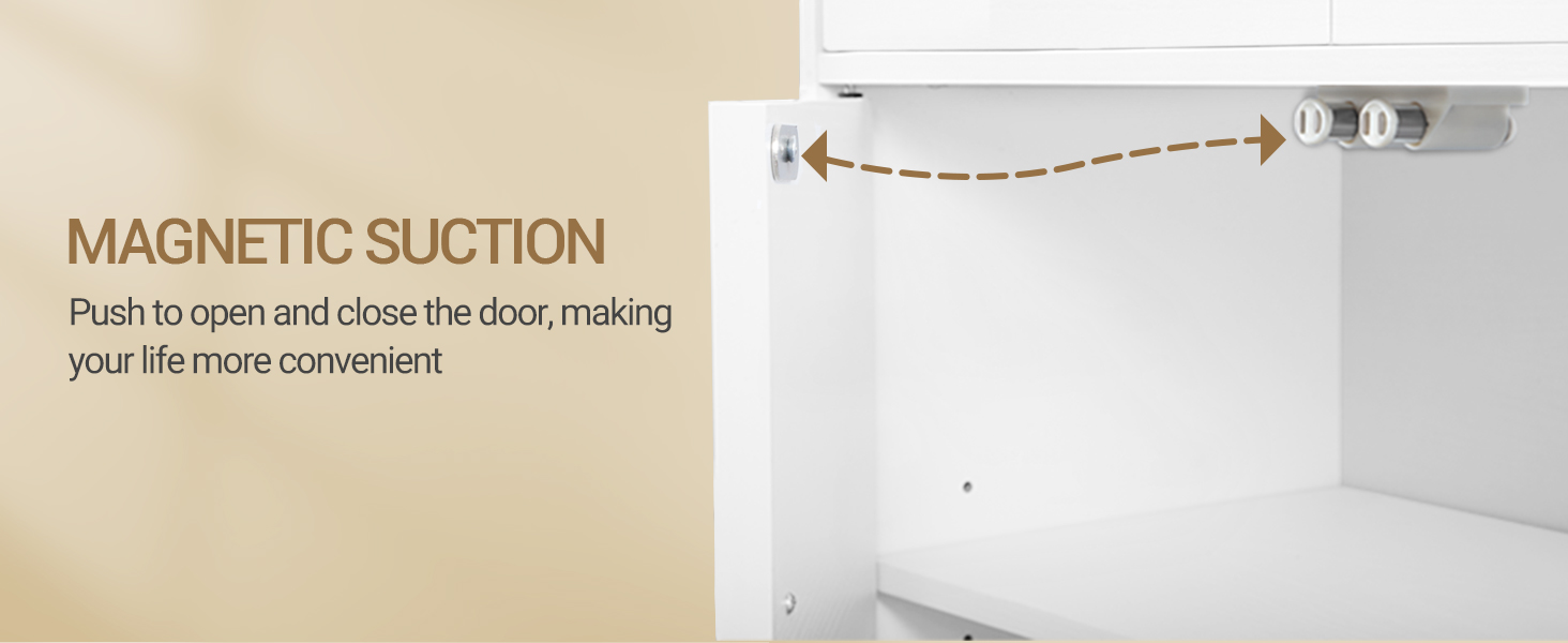 Demonstration eines magnetischen Türstoppers mit Saugnapf, bei dem er an einer weißen Tür und Wand befestigt ist, sodass er bequem geöffnet und geschlossen