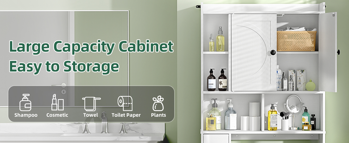 infurnic Over The Toilet Storage Farmhouse Storage