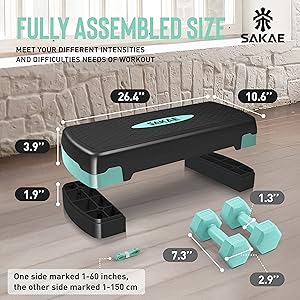 Adjustable Height Aerobic Stepper Set
