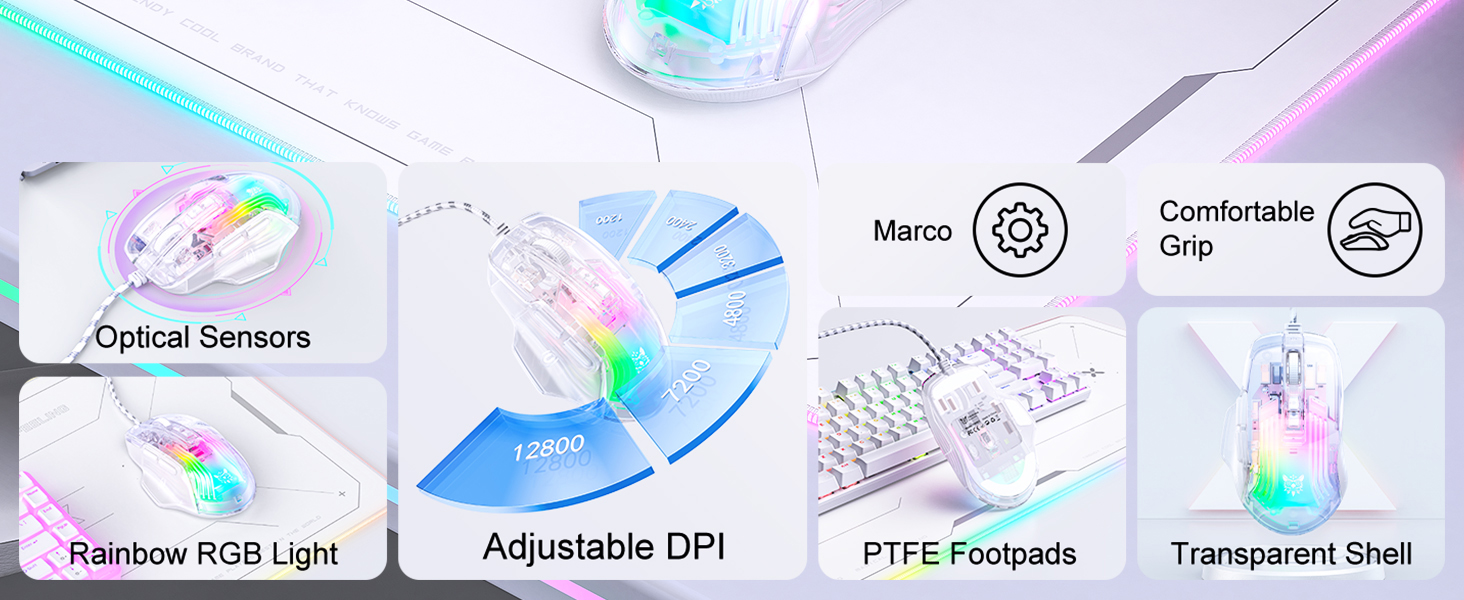 CW923 Gaming Mouse Transparent