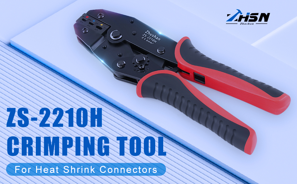 Zhushan Wire Crimper for Heat Shrink Connectors,Ratcheting Wire