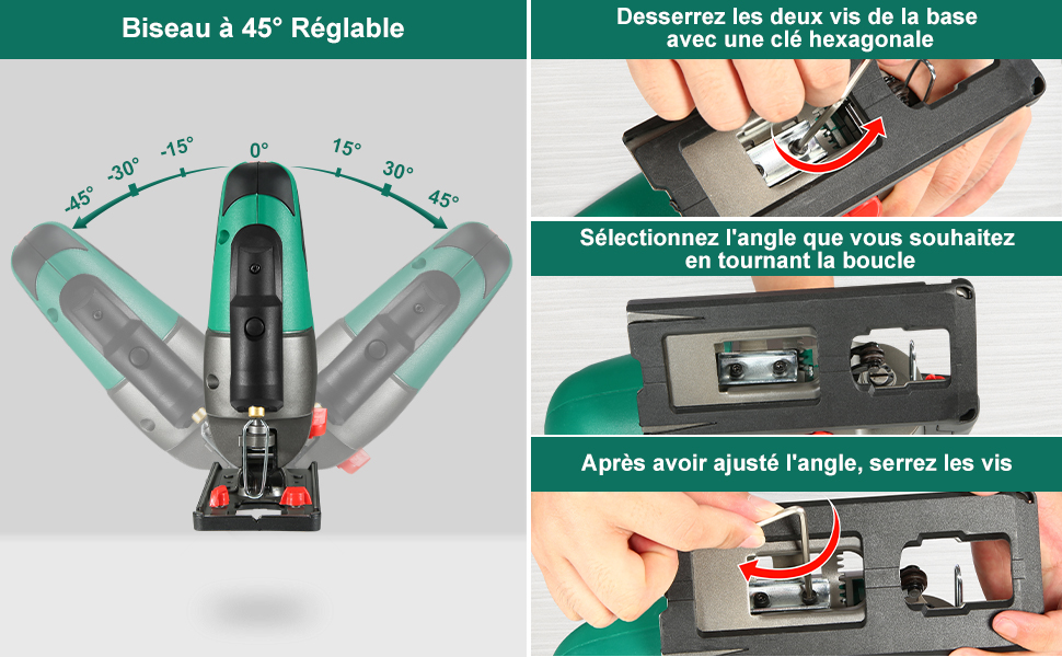 45° Bevel Adjustable