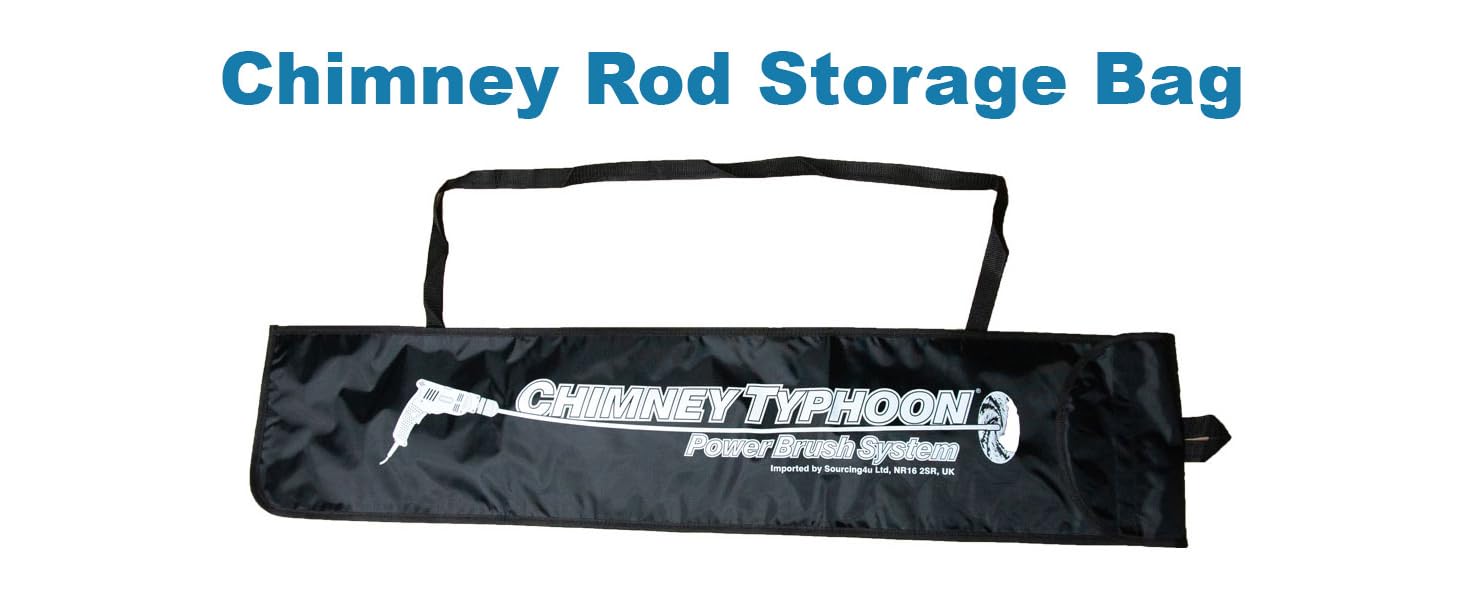 Chimney Typhoon Power Sweeping Set Flexible Nylon Rods & Brush Head