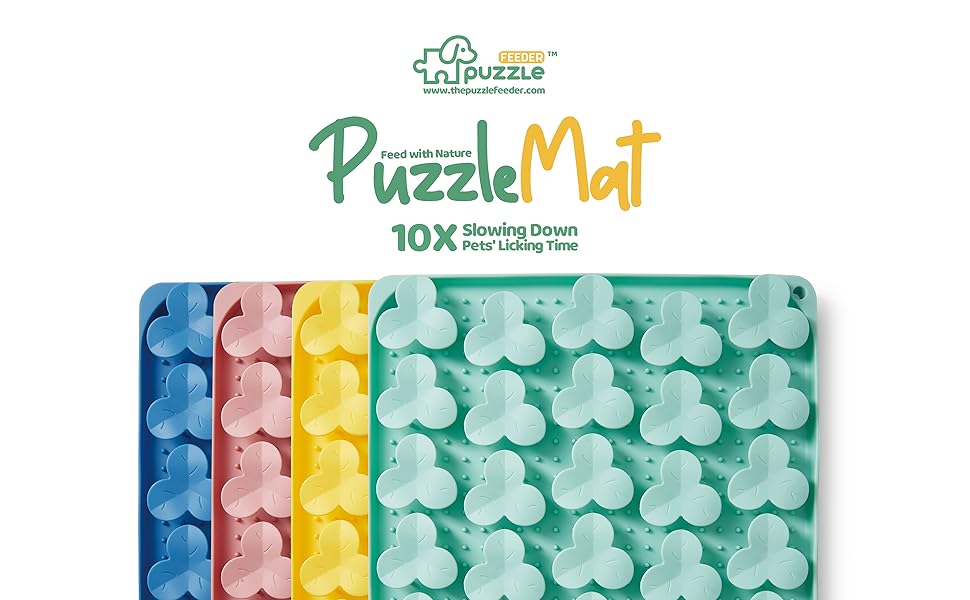 Puzzle Feeder Silicone Dog Mat with Suction Cups, Slow