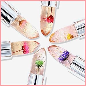 Crystal Flower Jelly Lipstick, color changing lipstick, labiales magicos 24 horas