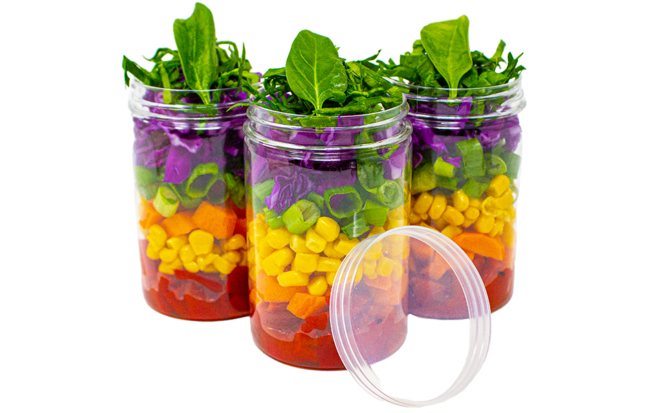 CMJJ 10.7oz Plastic Mason Jar, 24 Pack Mason Jars with