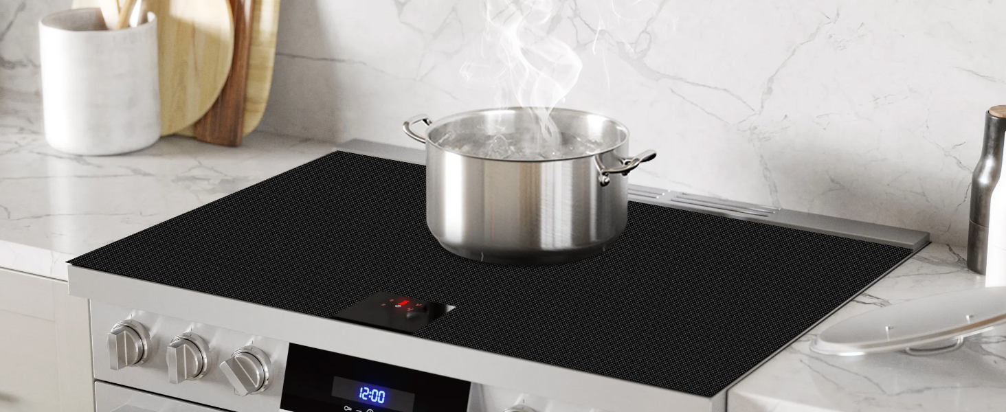 Large Induction Hob Protector Mat 78x52cm, Advanced Silicone Cover for