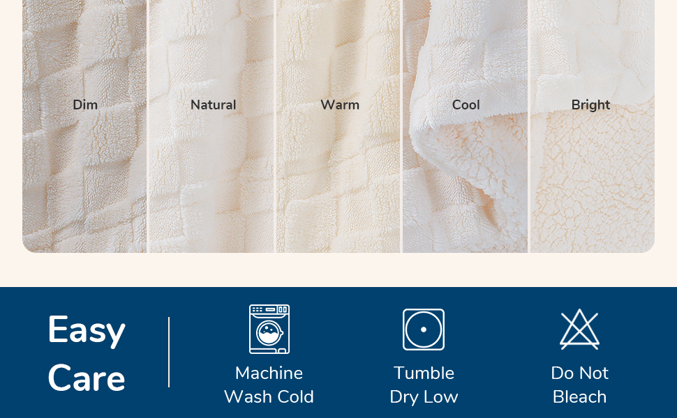 Lessymo Fleece Throw Blanket for Couch, Jacquard Sherpa