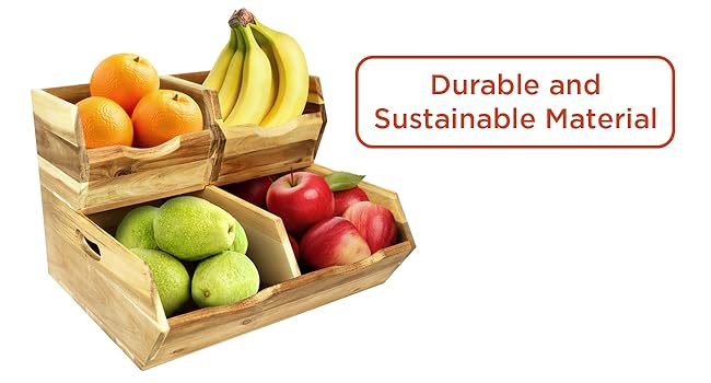 acacia wood storage bin